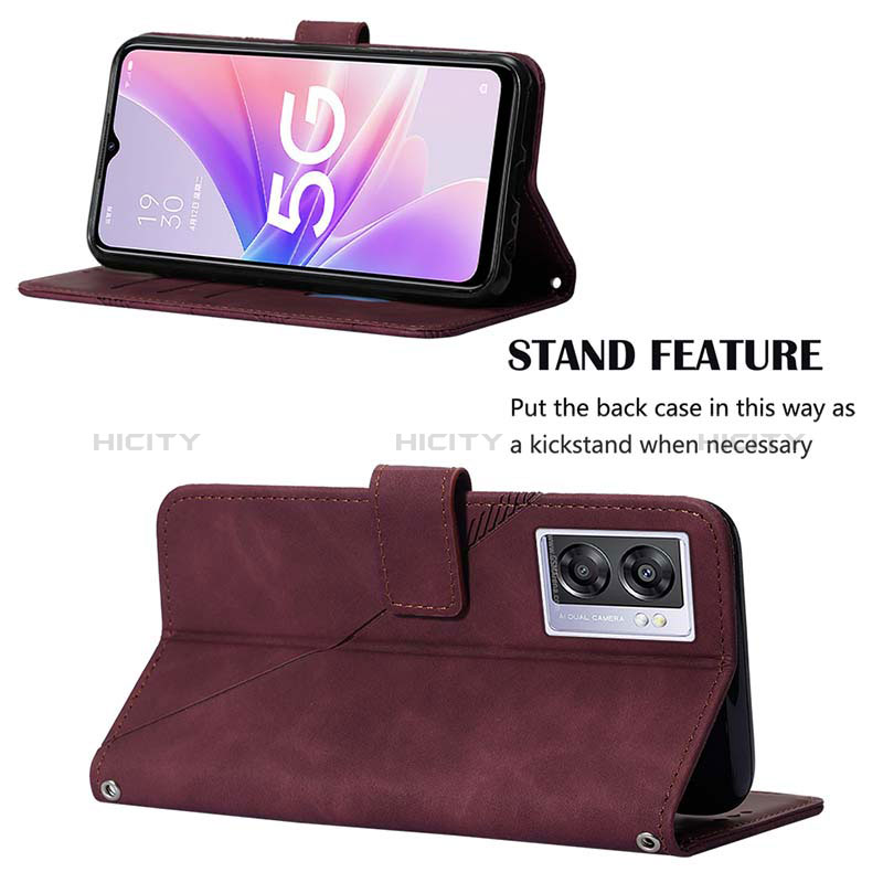 Funda de Cuero Cartera con Soporte Carcasa Y01B para Oppo K10 5G India