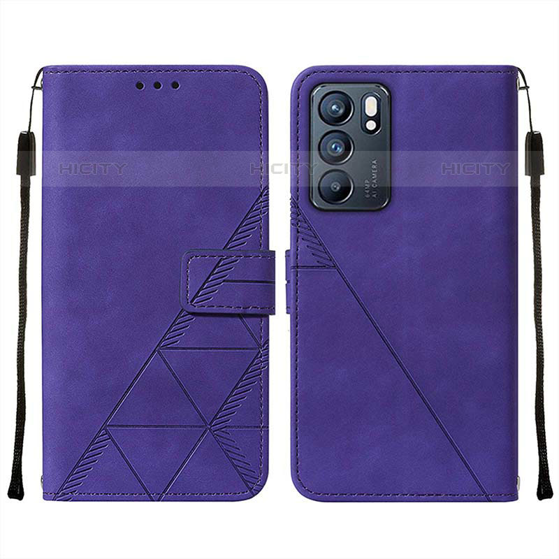 Funda de Cuero Cartera con Soporte Carcasa Y01B para Oppo Reno6 5G