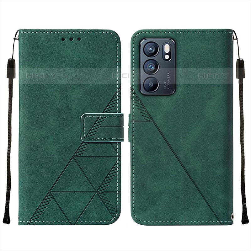 Funda de Cuero Cartera con Soporte Carcasa Y01B para Oppo Reno6 5G