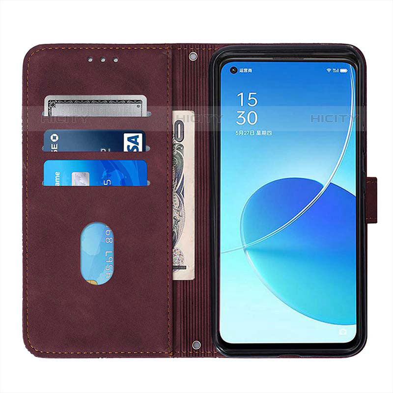 Funda de Cuero Cartera con Soporte Carcasa Y01B para Oppo Reno6 5G