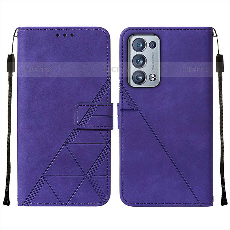 Funda de Cuero Cartera con Soporte Carcasa Y01B para Oppo Reno6 Pro 5G