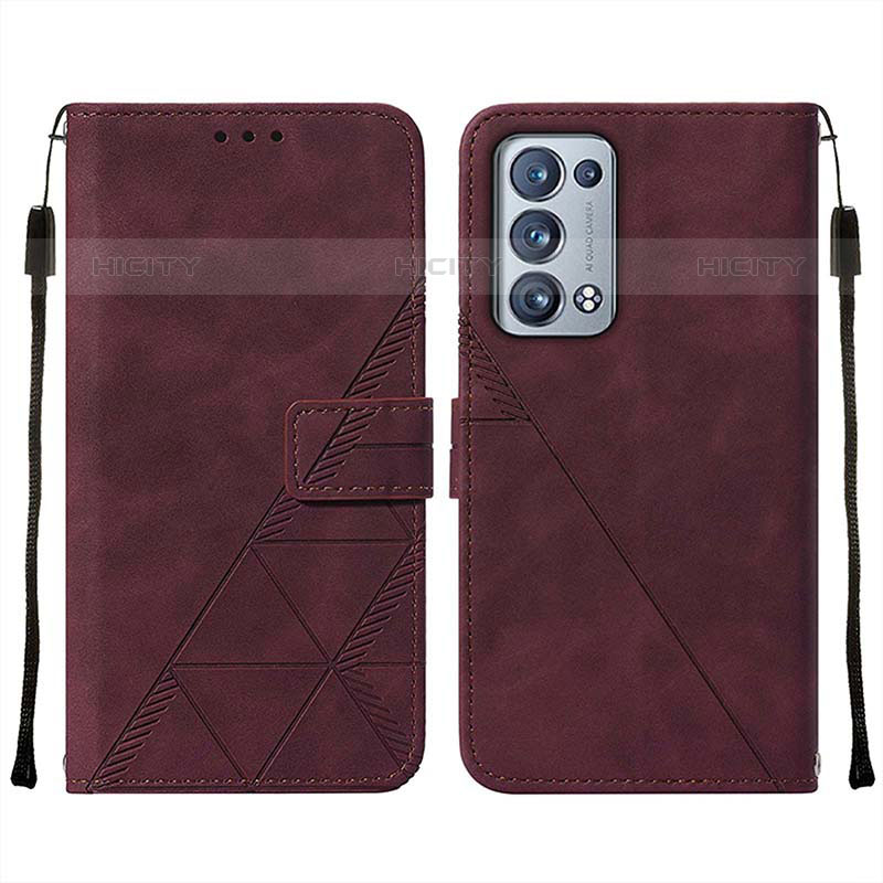 Funda de Cuero Cartera con Soporte Carcasa Y01B para Oppo Reno6 Pro 5G