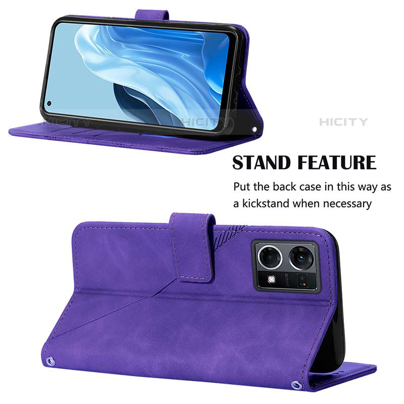 Funda de Cuero Cartera con Soporte Carcasa Y01B para Oppo Reno8 4G