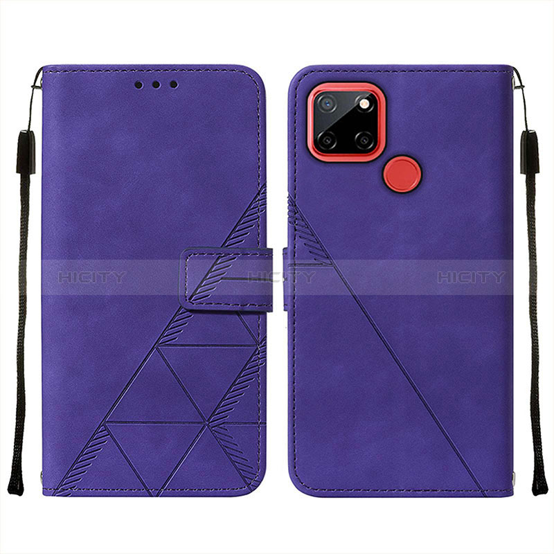 Funda de Cuero Cartera con Soporte Carcasa Y01B para Realme 7i RMX2193 Morado