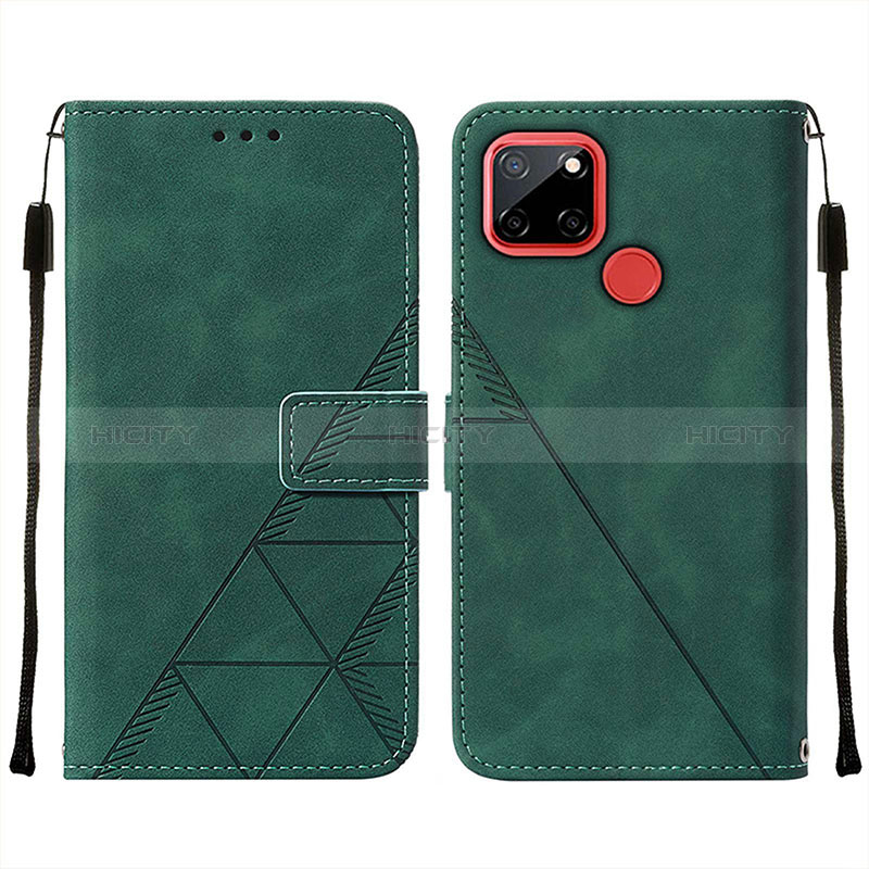 Funda de Cuero Cartera con Soporte Carcasa Y01B para Realme 7i RMX2193 Verde