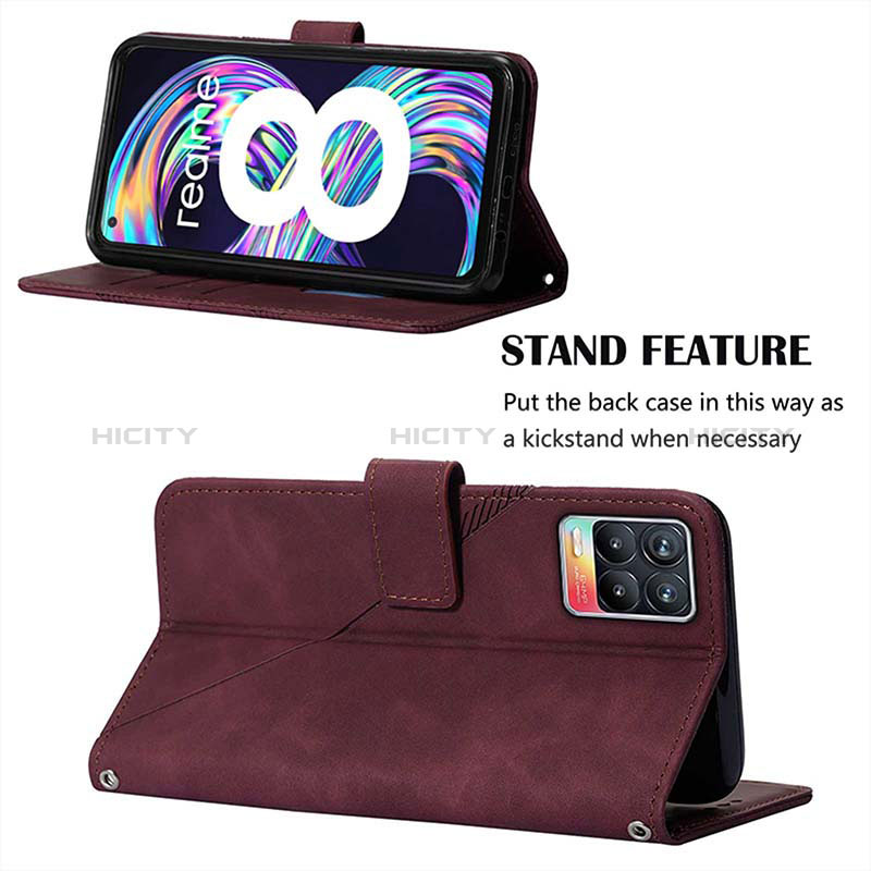 Funda de Cuero Cartera con Soporte Carcasa Y01B para Realme 8 4G