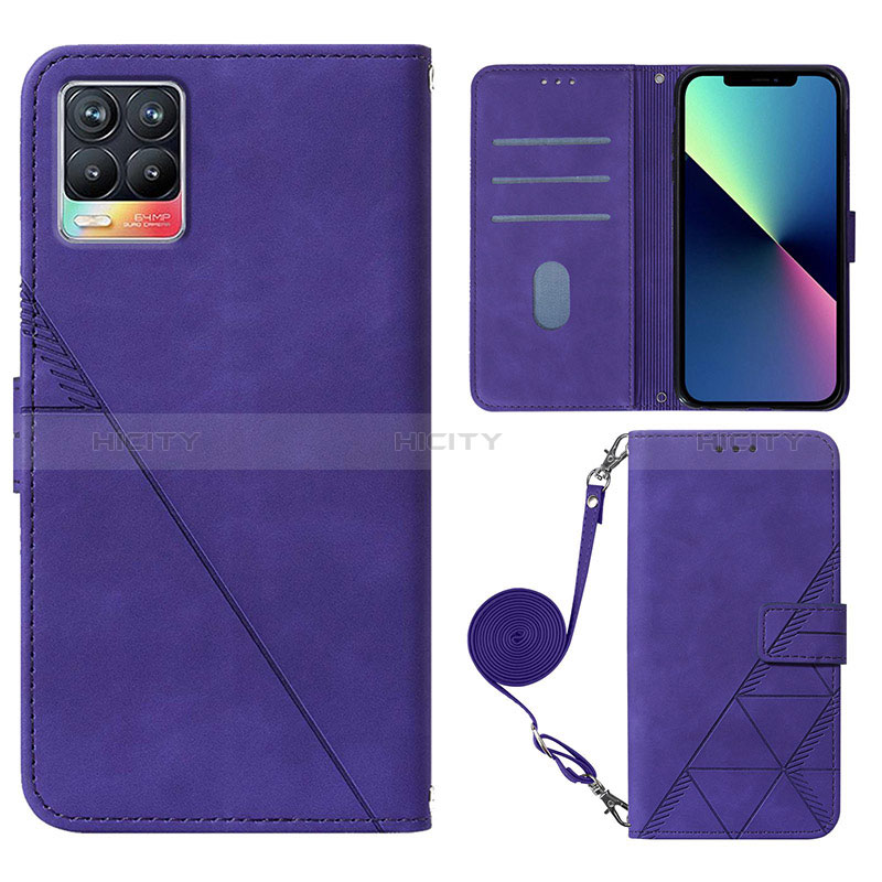 Funda de Cuero Cartera con Soporte Carcasa Y01B para Realme 8 4G