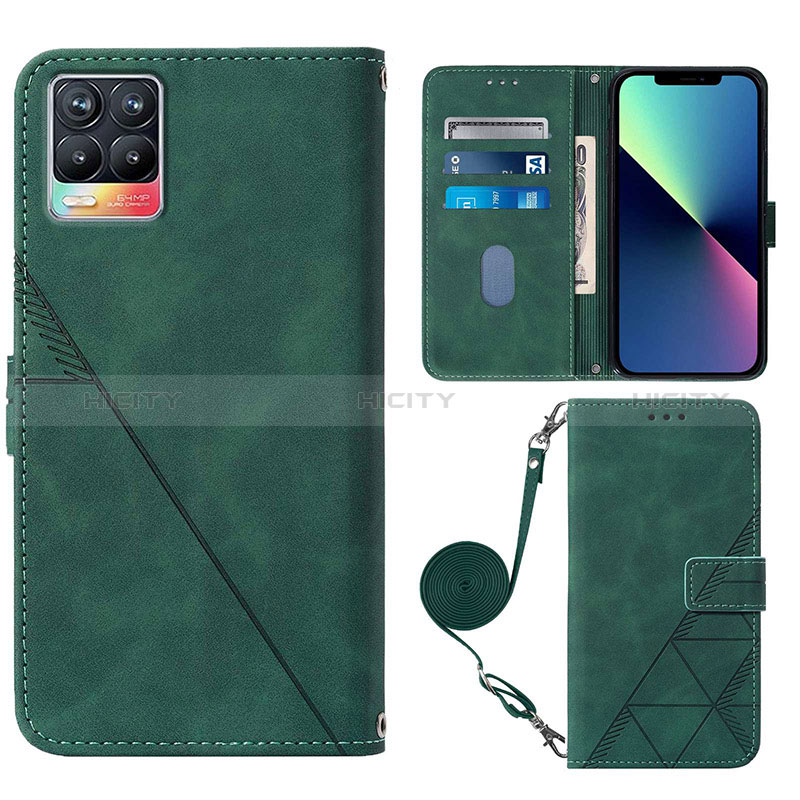 Funda de Cuero Cartera con Soporte Carcasa Y01B para Realme 8 4G