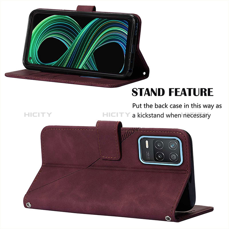 Funda de Cuero Cartera con Soporte Carcasa Y01B para Realme 8 5G