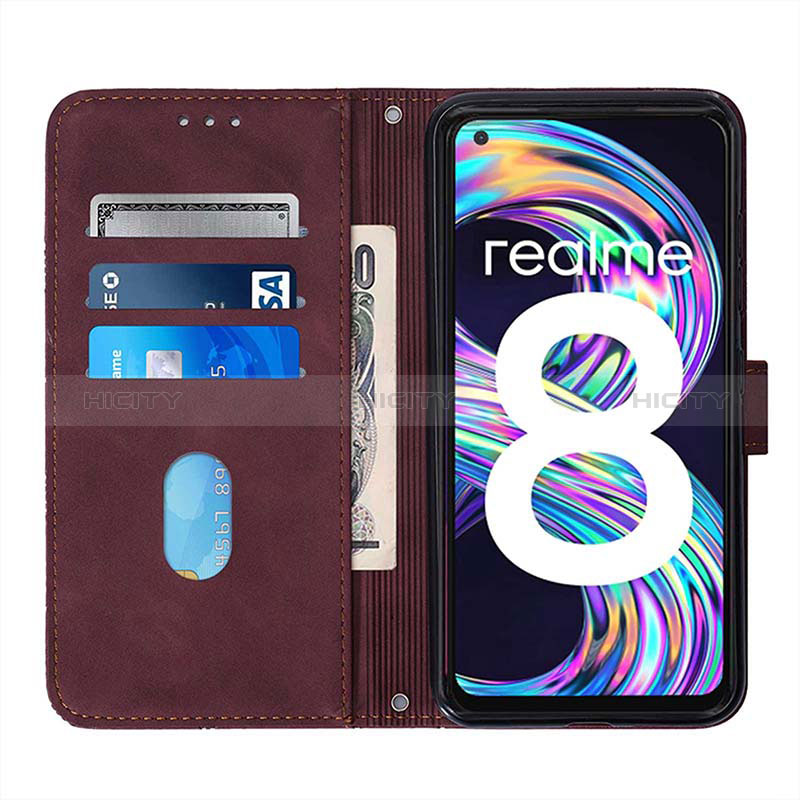 Funda de Cuero Cartera con Soporte Carcasa Y01B para Realme 8 Pro