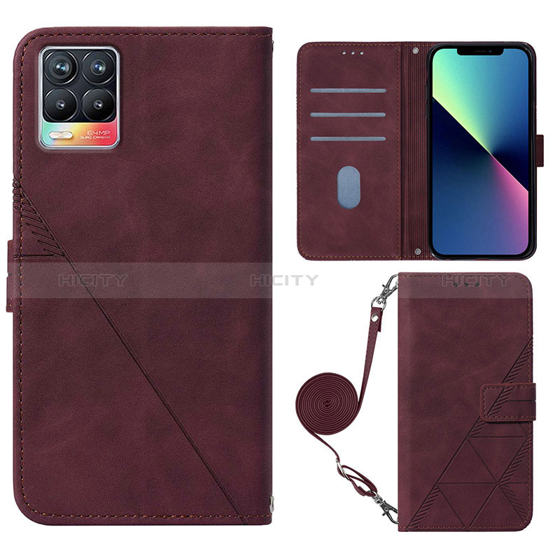 Funda de Cuero Cartera con Soporte Carcasa Y01B para Realme 8 Pro