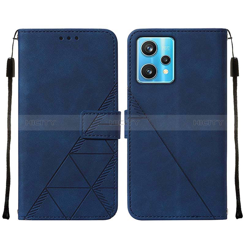 Funda de Cuero Cartera con Soporte Carcasa Y01B para Realme 9 5G Azul