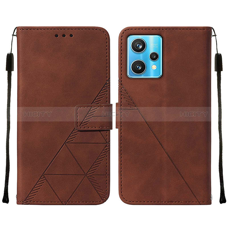 Funda de Cuero Cartera con Soporte Carcasa Y01B para Realme 9 Pro+ Plus 5G Marron