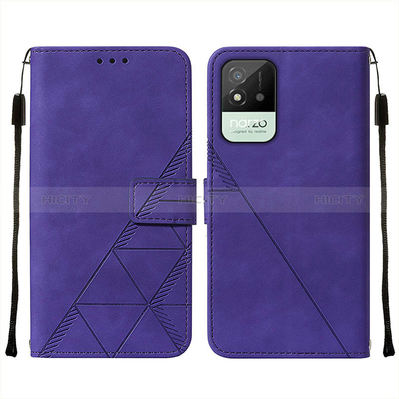 Funda de Cuero Cartera con Soporte Carcasa Y01B para Realme C11 (2021)