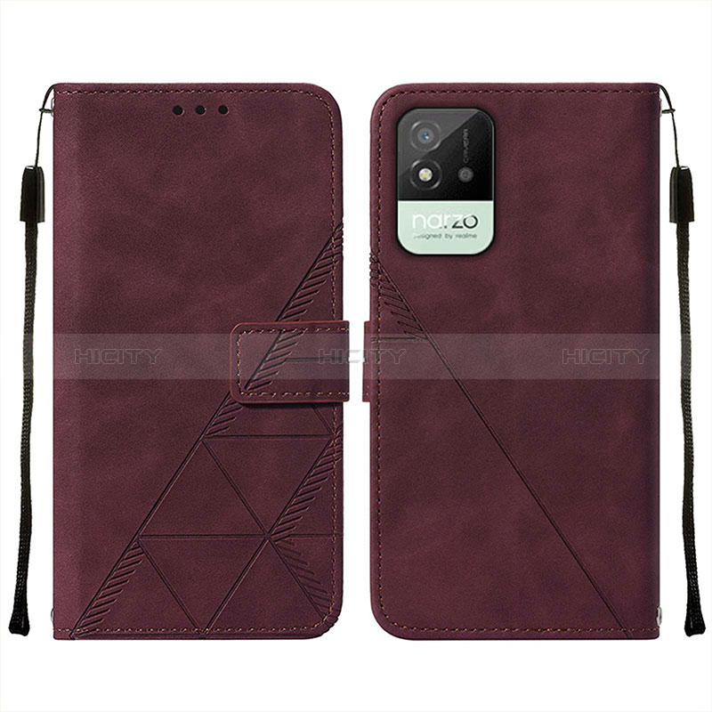 Funda de Cuero Cartera con Soporte Carcasa Y01B para Realme C20