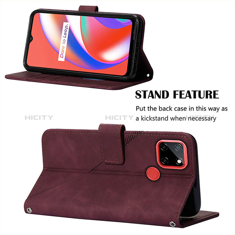 Funda de Cuero Cartera con Soporte Carcasa Y01B para Realme C25