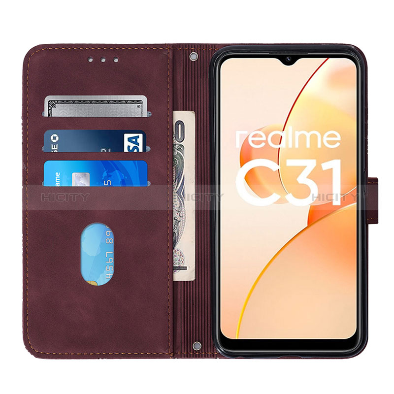 Funda de Cuero Cartera con Soporte Carcasa Y01B para Realme C31