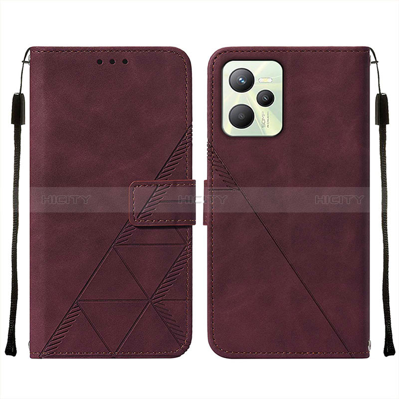 Funda de Cuero Cartera con Soporte Carcasa Y01B para Realme C35