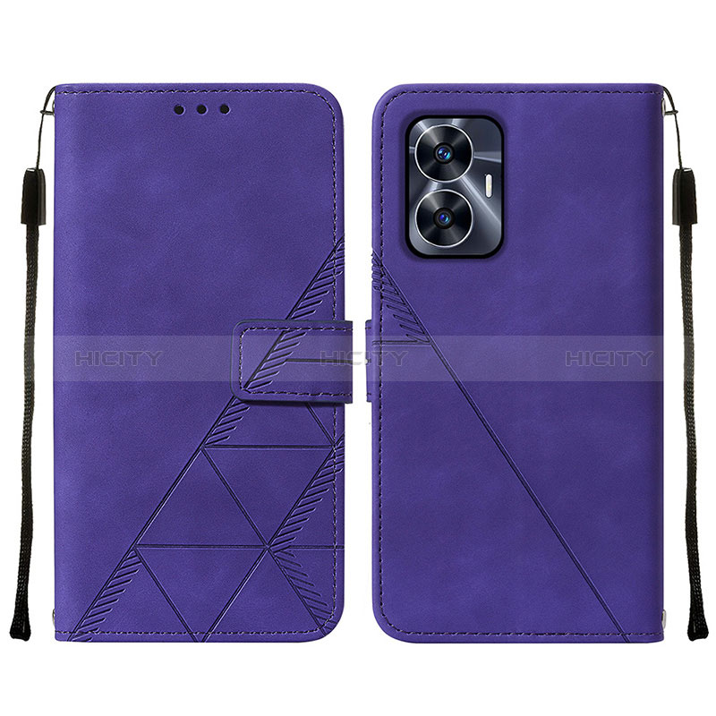 Funda de Cuero Cartera con Soporte Carcasa Y01B para Realme C55