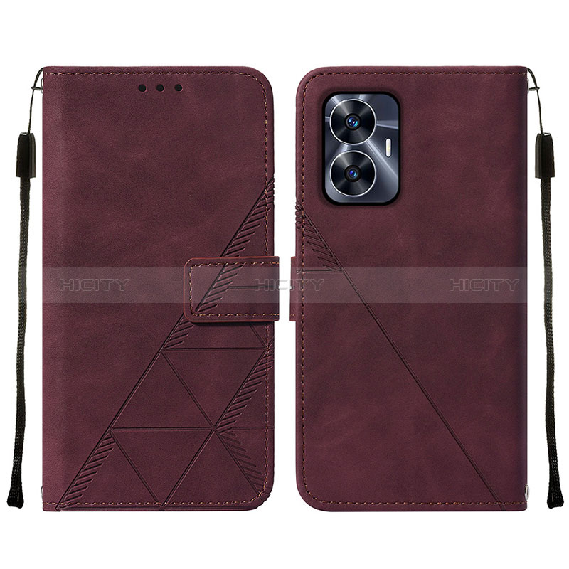 Funda de Cuero Cartera con Soporte Carcasa Y01B para Realme C55