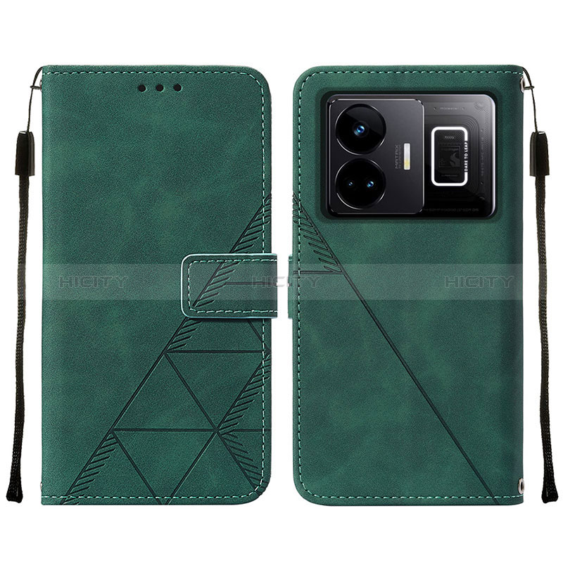 Funda de Cuero Cartera con Soporte Carcasa Y01B para Realme GT Neo5 5G Verde