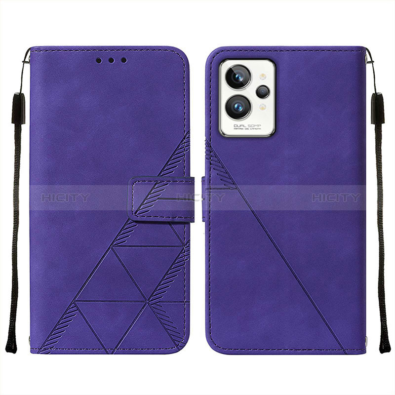 Funda de Cuero Cartera con Soporte Carcasa Y01B para Realme GT2 Pro 5G Morado