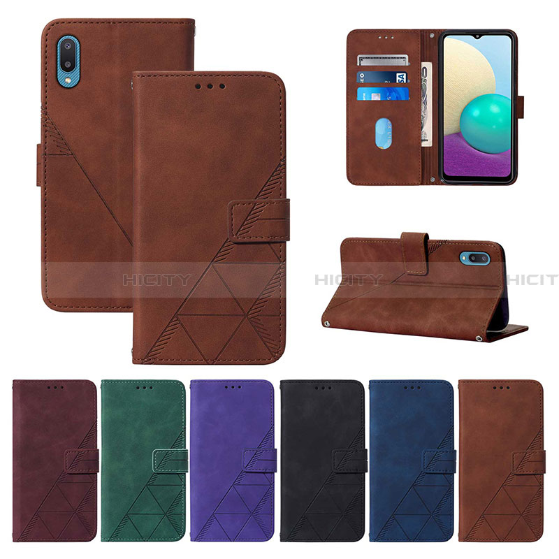 Funda de Cuero Cartera con Soporte Carcasa Y01B para Samsung Galaxy A02