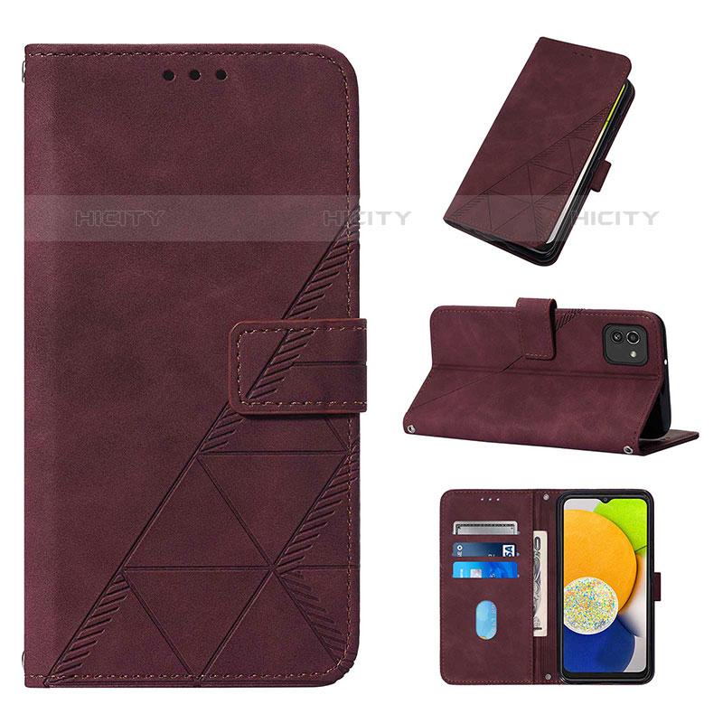 Funda de Cuero Cartera con Soporte Carcasa Y01B para Samsung Galaxy A03