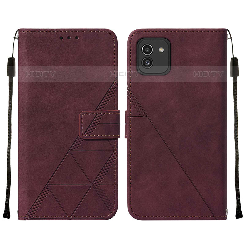 Funda de Cuero Cartera con Soporte Carcasa Y01B para Samsung Galaxy A03