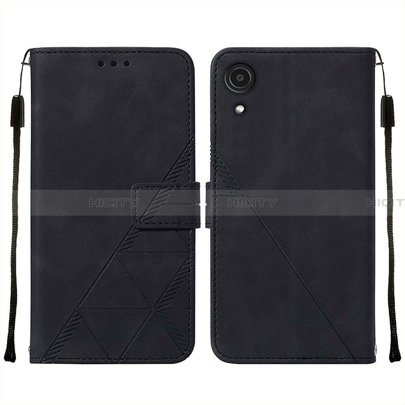 Funda de Cuero Cartera con Soporte Carcasa Y01B para Samsung Galaxy A03 Core Negro