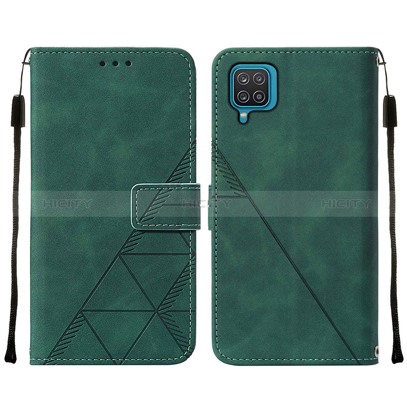 Funda de Cuero Cartera con Soporte Carcasa Y01B para Samsung Galaxy A12 5G Verde