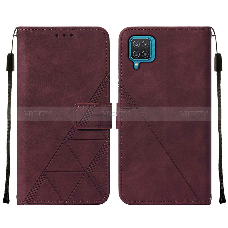 Funda de Cuero Cartera con Soporte Carcasa Y01B para Samsung Galaxy A12