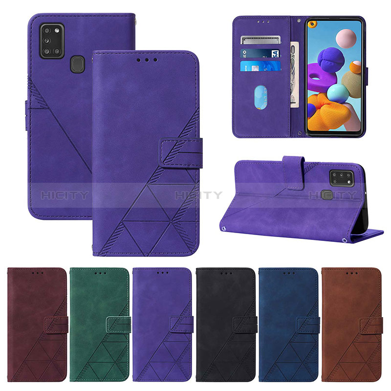 Funda de Cuero Cartera con Soporte Carcasa Y01B para Samsung Galaxy A21s