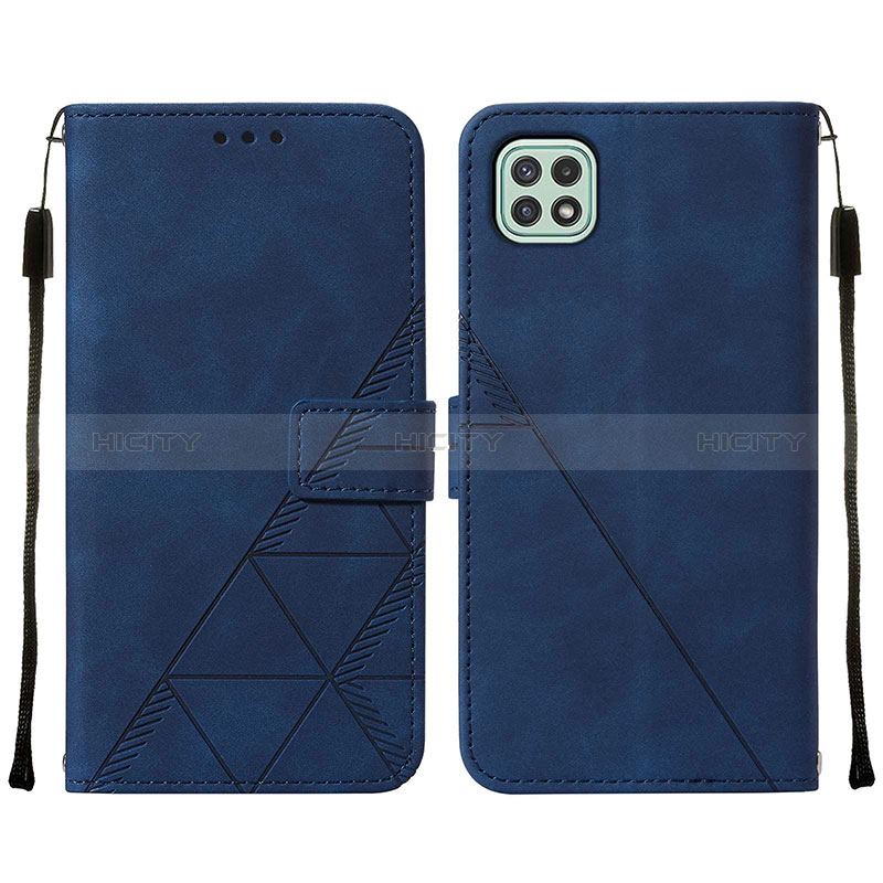 Funda de Cuero Cartera con Soporte Carcasa Y01B para Samsung Galaxy A22s 5G Azul