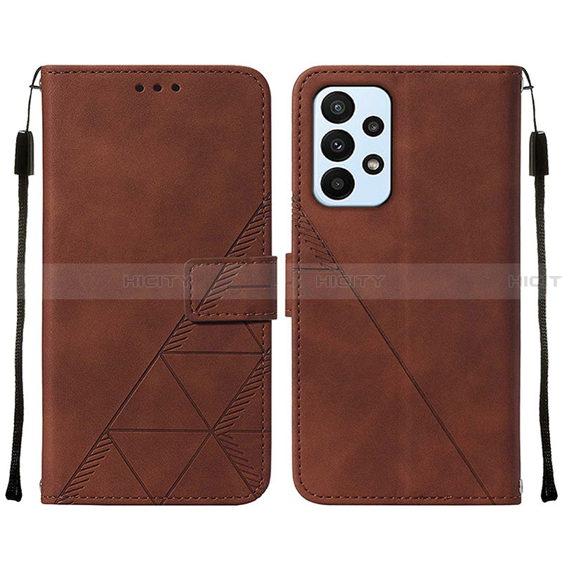 Funda de Cuero Cartera con Soporte Carcasa Y01B para Samsung Galaxy A23 4G Marron