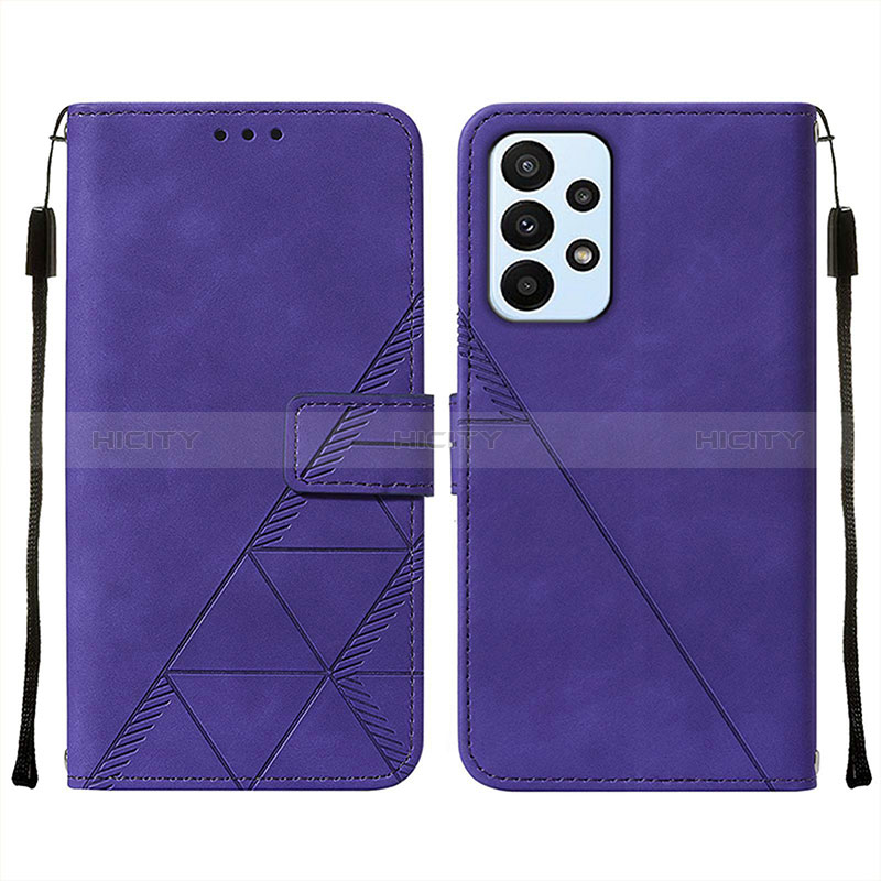 Funda de Cuero Cartera con Soporte Carcasa Y01B para Samsung Galaxy A23 5G Morado