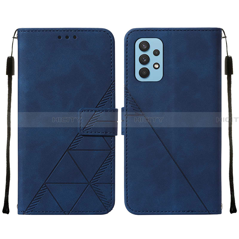 Funda de Cuero Cartera con Soporte Carcasa Y01B para Samsung Galaxy A32 4G Azul