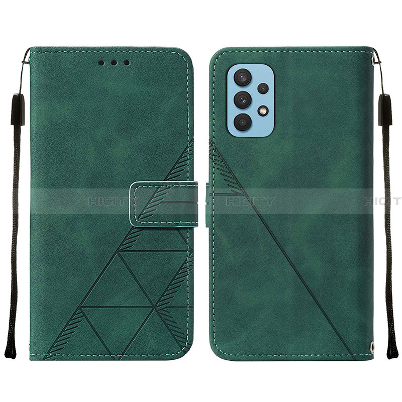 Funda de Cuero Cartera con Soporte Carcasa Y01B para Samsung Galaxy A32 4G Verde