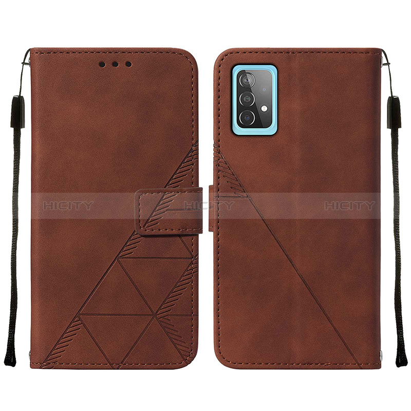 Funda de Cuero Cartera con Soporte Carcasa Y01B para Samsung Galaxy A52s 5G Marron