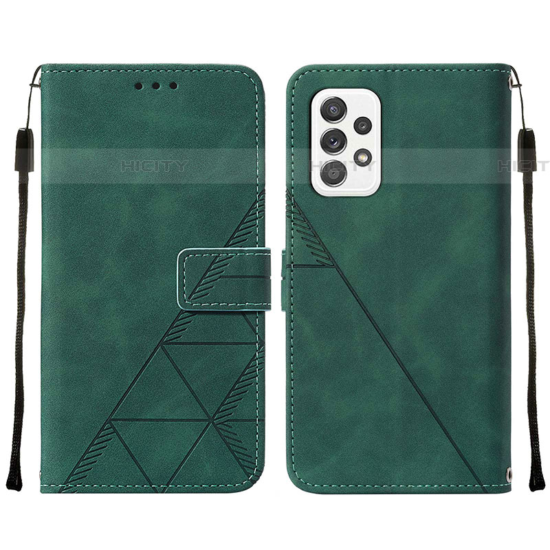 Funda de Cuero Cartera con Soporte Carcasa Y01B para Samsung Galaxy A72 4G Verde