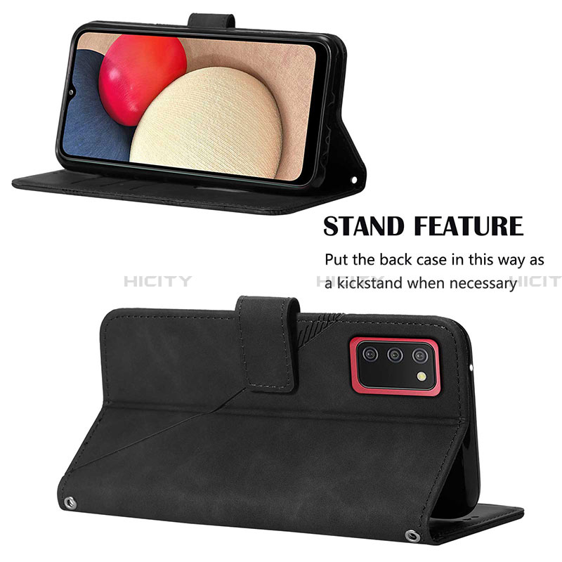 Funda de Cuero Cartera con Soporte Carcasa Y01B para Samsung Galaxy F02S SM-E025F