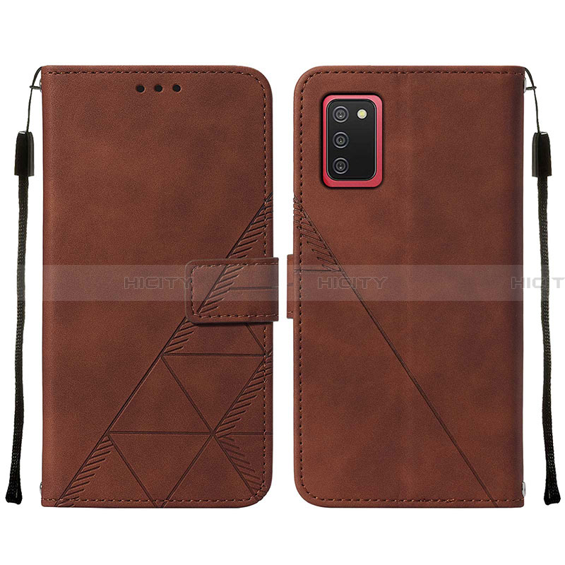 Funda de Cuero Cartera con Soporte Carcasa Y01B para Samsung Galaxy F02S SM-E025F Marron