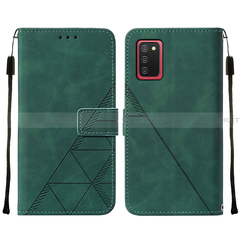 Funda de Cuero Cartera con Soporte Carcasa Y01B para Samsung Galaxy F02S SM-E025F Verde