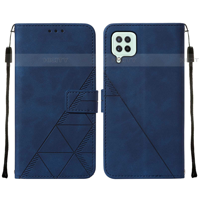 Funda de Cuero Cartera con Soporte Carcasa Y01B para Samsung Galaxy F22 4G Azul