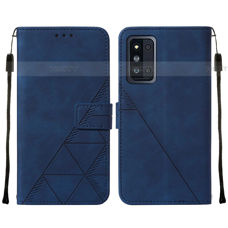 Funda de Cuero Cartera con Soporte Carcasa Y01B para Samsung Galaxy F52 5G Azul