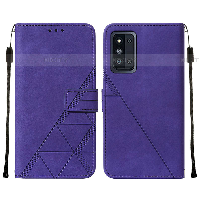 Funda de Cuero Cartera con Soporte Carcasa Y01B para Samsung Galaxy F52 5G Morado