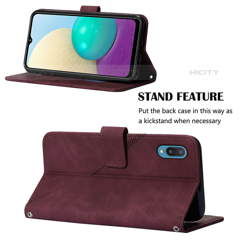 Funda de Cuero Cartera con Soporte Carcasa Y01B para Samsung Galaxy M02