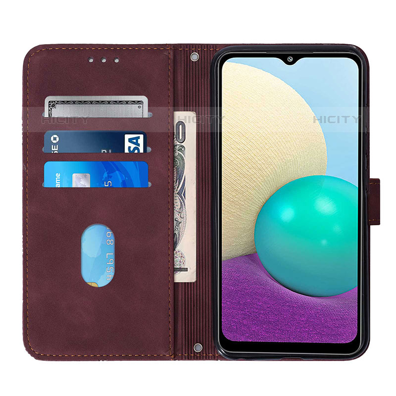 Funda de Cuero Cartera con Soporte Carcasa Y01B para Samsung Galaxy M02