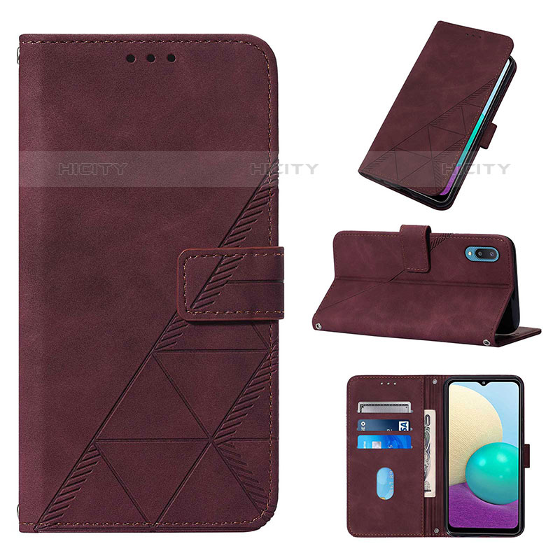 Funda de Cuero Cartera con Soporte Carcasa Y01B para Samsung Galaxy M02