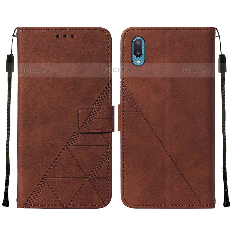 Funda de Cuero Cartera con Soporte Carcasa Y01B para Samsung Galaxy M02 Marron